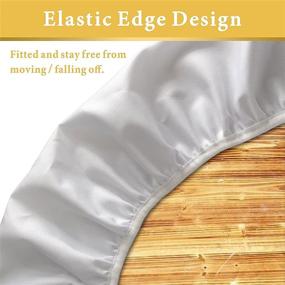 img 1 attached to 🍽️ Easy-Care Elastic Polyester Tablecloth: Perfect for Restaurants & Homes