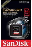 sandisk 64 гб sdxc sd extreme pro memory card uhs-ii для беззеркальной камеры sony alpha a7 iii, a7r iii, a9 - 300мб/с 4k v30 (sdsdxpk-064g-ancin) с кард-ридером everything but stromboli (tm) 3.0. логотип