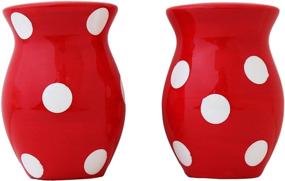 img 1 attached to Red Polka Dot Salt and Pepper Set