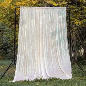 img 2 attached to Sparkling Sequin Backdrop Curtains - 2FTx8FT Panels by HMQIANG: Perfect Party Background Drapes