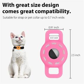 img 1 attached to 🐱 3-Pack AirTag Cat Collar Holder: Secure Apple AirTag Protection for Pets, Silicone Case for Puppy Collars, Anti-Lost Holder with Screen Protectors