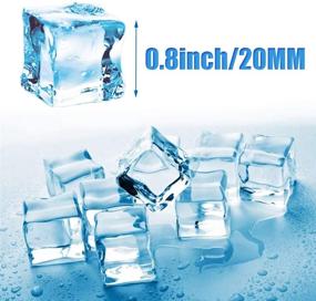 img 3 attached to 🧊 50-Pack OJYUDD Clear Fake Ice Cubes - 20MM Acrylic Decorative Display, Artificial Square Crystal Cubes for Home Decoration, Wedding Centerpiece, Vase Fillers