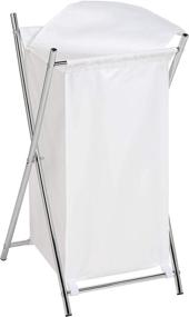 img 1 attached to 🧺 Honey-Can-Do HMP-01126 Single Sorter Hamper - Chrome Frame, White: Efficient Storage Solution for Laundry