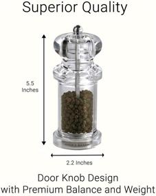 img 3 attached to 🧂 COLE & MASON 505 Salt and Pepper Grinder Set - Clear Acrylic Mills with Precision Mechanisms and Premium Sea Salt and Peppercorns: An Exceptional Kitchen Essential