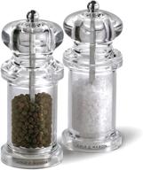 🧂 cole & mason 505 salt and pepper grinder set - clear acrylic mills with precision mechanisms and premium sea salt and peppercorns: an exceptional kitchen essential logo