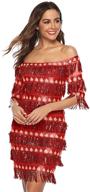 👗 cute off the shoulder sequin fringe mini dress: chartou womens evening gown logo