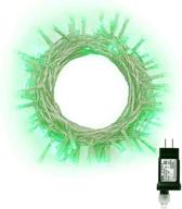 🎃 glowing green halloween lights: 75ft 200 led connectable string lights - waterproof plug: 8 modes for halloween party, garden, holiday decor логотип