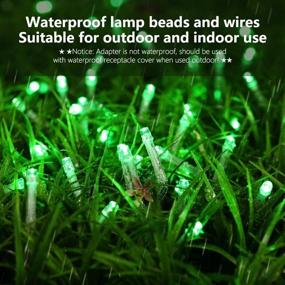 img 3 attached to 🎃 Glowing Green Halloween Lights: 75ft 200 LED Connectable String Lights - Waterproof Plug: 8 Modes for Halloween Party, Garden, Holiday Decor