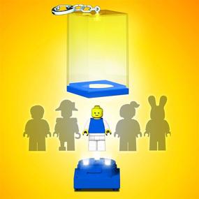 img 2 attached to 🔍 Enhanced Visibility LEGO Minifigure Keychain Display with Illumination