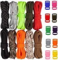 🎨 zacro 400lb survival paracord combo crafting kits: 10ft colorful paracord straps with 10 random color buckles логотип