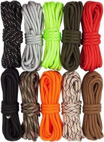 img 1 attached to 🎨 Zacro 400lb Survival Paracord Combo Crafting Kits: 10ft Colorful Paracord Straps with 10 Random Color Buckles