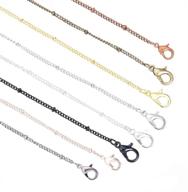 📿 ph pandahall 40 strands of 8 color necklace chains with lobster clasps, 30" in length, ideal for pendant necklace jewelry making logo