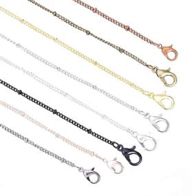 img 4 attached to 📿 PH PandaHall 40 Strands of 8 Color Necklace Chains with Lobster Clasps, 30" in Length, Ideal for Pendant Necklace Jewelry Making