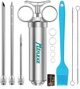 img 4 attached to 🔥 BBQ Grill and Smoker Marinade Injector Set with 3 Professional Needles, Enhances Meat & Poultry Flavors, Perfect for Turkey, Brisket, and More