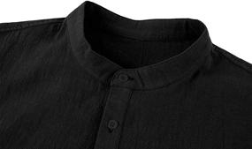 img 2 attached to Shirts Fashion Henley Sleeve Casual Men's Clothing