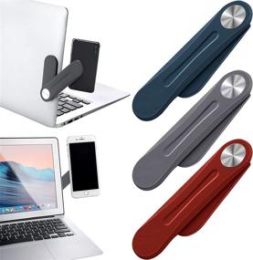 img 4 attached to 🔧 Magnetic Laptop Phone Holder: Expand Your Laptop Screen with Adjustable Side Mount Clip - Dual Screen Experience for Productivity and Entertainment (Blue/Light Grey/Dark Red)
