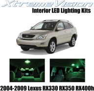 xtremevision внутренняя светодиодная подсветка для lexus rx330 rx350 rx400h 2004-2009 (6 штук) зеленый набор светодиодной подсветки для салона инструмент для установки логотип