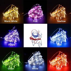 img 1 attached to 16 Pack Battery Operated Fairy Lights: Waterproof, 6.56ft, 20 LED's - Perfect for Bedroom, Christmas, Wedding, Mason Jars, Party, DIY Crafts, Lanterns & Halloween Decor (8 Colors)