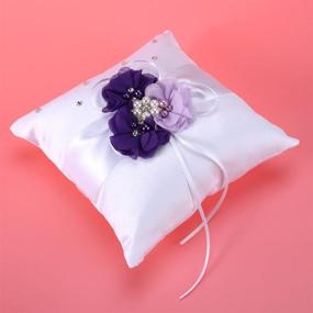 img 3 attached to NUOLUX Bearer Pillow Wedding Decorated