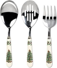 img 1 attached to 🎄 Spode Christmas Tree 3-Piece Flatware Serving Set: Elegant Holiday Tableware Collection