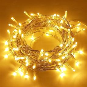 img 2 attached to 🔌 200 Count LED Christmas Lights (8 Modes), 75.1 ft Warm White String Lights - Ideal for Indoor/Outdoor Holiday Decorations