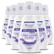 🌿 crest 3d white brilliance alcohol-free whitening mouthwash - clean mint (33.7 fl oz, pack of 6) logo