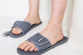 img 1 attached to Stay Steady and Comfortable with Shower Shoez Non Slip Water Sandals