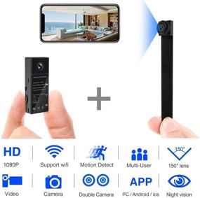 img 3 attached to 📷 Enhanced Mini Spy Hidden Cameras with Dual HD Lenses, WiFi Connectivity, and Motion Detection for Ultimate Home Security - Portable, Wireless, and Night Vision Included!
