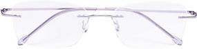 img 4 attached to CessBlu Rimless Reading Glasses Readers Vision Care