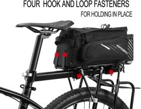 img 1 attached to 🚲 ROCKBROS Bike Trunk Bag - Bicycle Rack Rear Carrier Bag for Commuter Bike - Luggage Pannier with Rain Cover