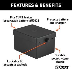 img 2 attached to CURT 52030: Lockable Breakaway Battery Case, 5-Inch x 3-1/4-Inch x 3-7/8-Inch, Black