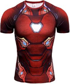 img 4 attached to Fashion Graphic Superhero Compression Workouts Boys' Clothing in Tops, Tees & Shirts