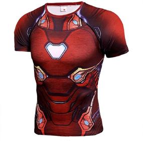 img 2 attached to Fashion Graphic Superhero Compression Workouts Boys' Clothing in Tops, Tees & Shirts