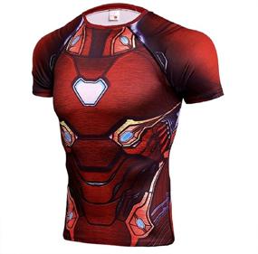 img 3 attached to Fashion Graphic Superhero Compression Workouts Boys' Clothing in Tops, Tees & Shirts