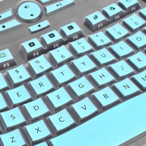 img 2 attached to 🔍 Lapogy Keyboard Cover for Logitech MK550 MK570 K350 Wireless Wave Keyboard - Mint