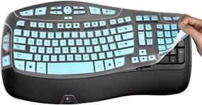 img 3 attached to 🔍 Lapogy Keyboard Cover for Logitech MK550 MK570 K350 Wireless Wave Keyboard - Mint