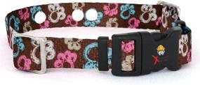 img 3 attached to 🐶 Brown Replacement Receiver Collar Straps for Electric Dog Fences - Fits PetSafe, Invisible Fence & More (Up to 18" Neck) - Colorful Paws Design