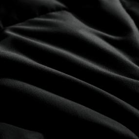 img 1 attached to 🌙 Exclusivo Mezcla Black Weighted Blanket (60"x80" 15lbs): Luxurious 7-Layer Twin Size Heavy Blanket with Premium Glass Beads for Deep Relaxation and Better Sleep