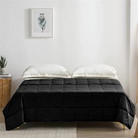 img 3 attached to 🌙 Exclusivo Mezcla Black Weighted Blanket (60"x80" 15lbs): Luxurious 7-Layer Twin Size Heavy Blanket with Premium Glass Beads for Deep Relaxation and Better Sleep