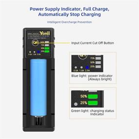 img 2 attached to 🔋 Universal Intelligent USB Battery Charger: Update 1-Slot Fast Charger for Li-ion SIMILKY / 18650 18490 18350 17670 17500 16340 (RCR123) 14500 Rechargeable Batteries