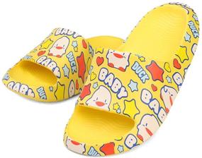 img 3 attached to 🩴 Comfortable Non-Slip Pink Slippers: Perfect for Bathroom or Outdoor Use - Boys' Shoes U721SYSTX-200