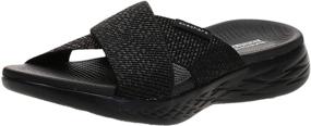 img 4 attached to Skechers Womens Slide Sandal Black Women's Shoes in Athletic