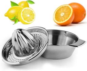 img 3 attached to 🍋 Efficient Stainless Steel Lemon Squeezer & Juicer with Bowl Container for Fruit Juice Preparation at Home