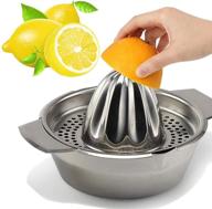 🍋 efficient stainless steel lemon squeezer & juicer with bowl container for fruit juice preparation at home logo