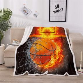 img 4 attached to NTBED Basketball Printed Blanket Microfiber
