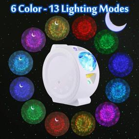 img 1 attached to 🌌 OPULEXX Star Projector: 4-in-1 LED Sky Light with 13 Lighting Effects, Voice & Touch Control, Auto-Off, Adjustable Base, Galaxy Night Light Projector for Baby and Adults