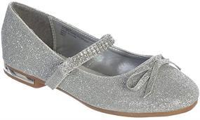 img 1 attached to 👠 IGirldress Silver Flats with Rhinestones for Girls' Shoes