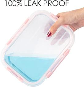 img 1 attached to Leak Proof Glass Meal Prep Containers with Lids - Set of 10, Microwave & Freezer Safe, Glass Food Storage Containers