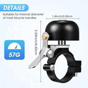 img 3 attached to 🔔 Mudder 2 Packs Bicycle Bell: Loud and Classic Ring Bell for Road Bike, Mountain Bike, and Sports Cycling - Premium Aluminum Alloy, Ideal for Adults and Kids