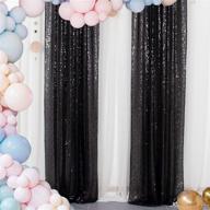 sparkling sequin curtains: black, 🌟 2ftx8ft, perfect for photo backdrops - 190920e logo